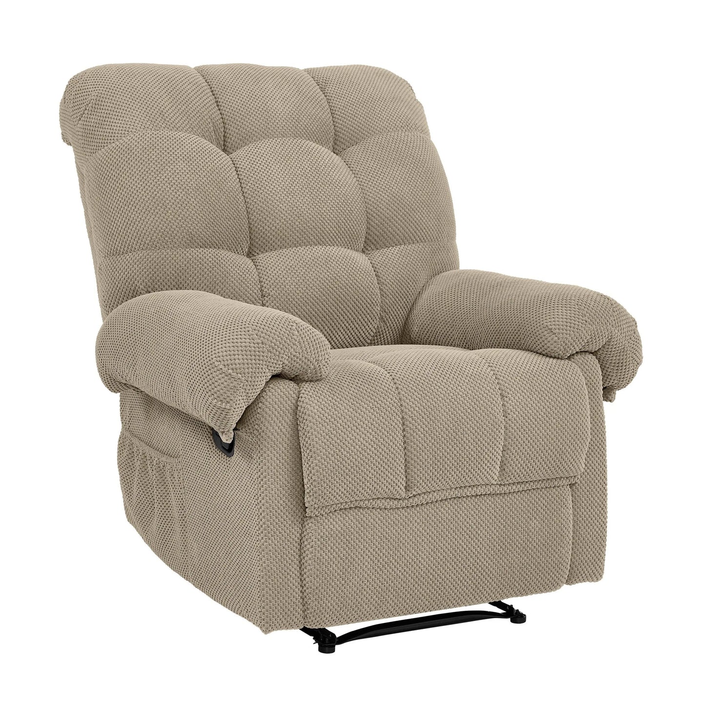 Manual Recliner, Living Room Seating, Reading Chair, Padded Footrest, Home Theater Seating, Ergonomic Lounge Chair, Soft Fabric Recliner detail view 15