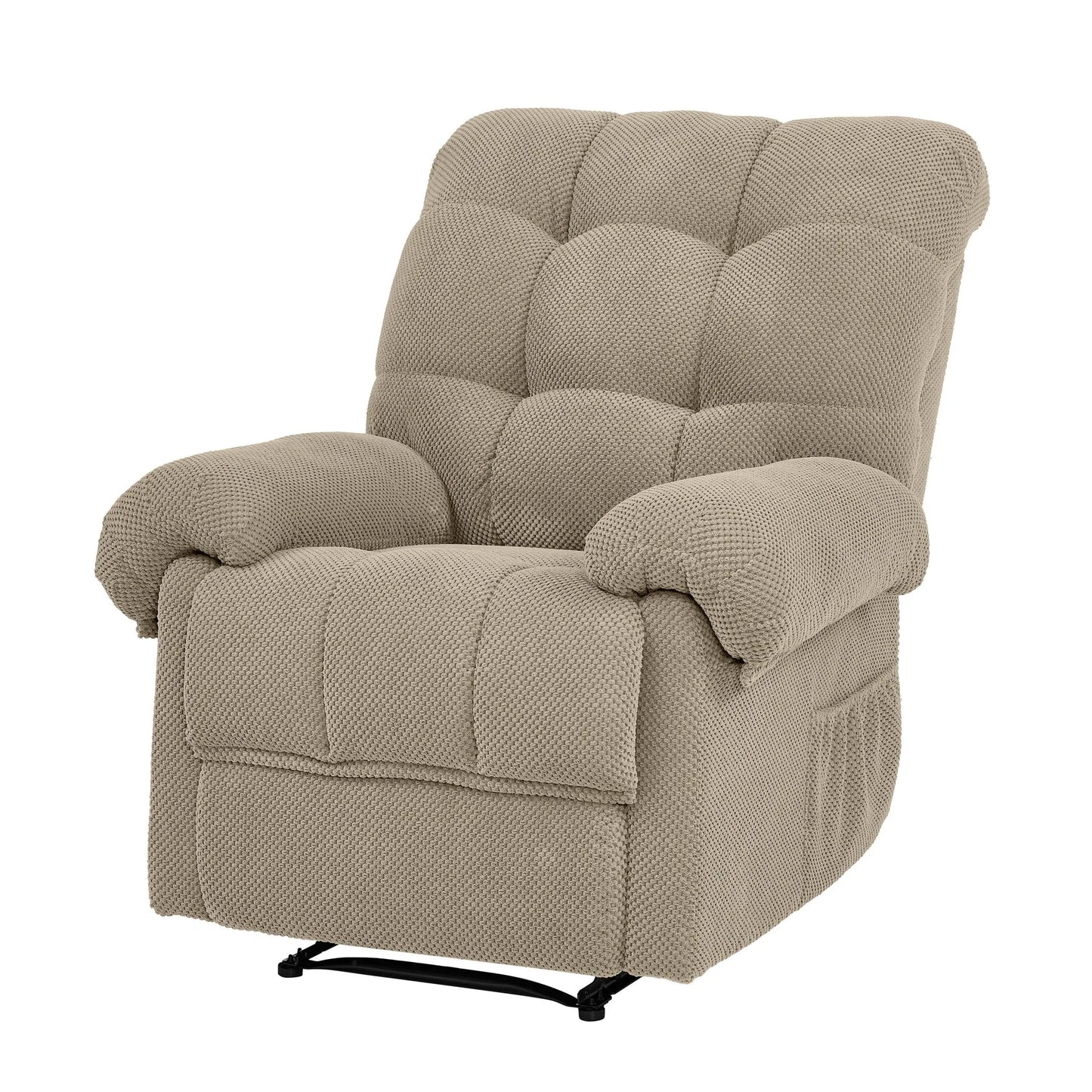 Manual Recliner, Living Room Seating, Reading Chair, Padded Footrest, Home Theater Seating, Ergonomic Lounge Chair, Soft Fabric Recliner detail view 16