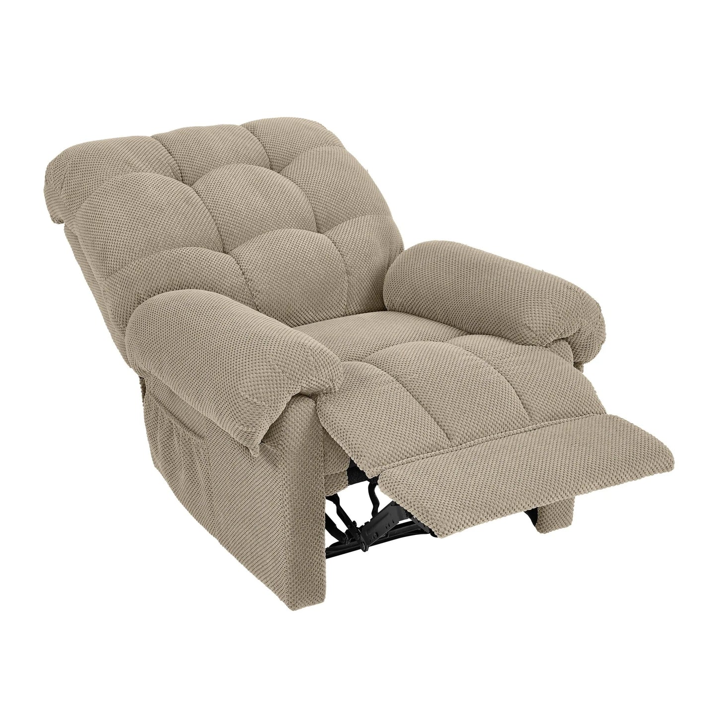 Manual Recliner, Living Room Seating, Reading Chair, Padded Footrest, Home Theater Seating, Ergonomic Lounge Chair, Soft Fabric Recliner detail view 17