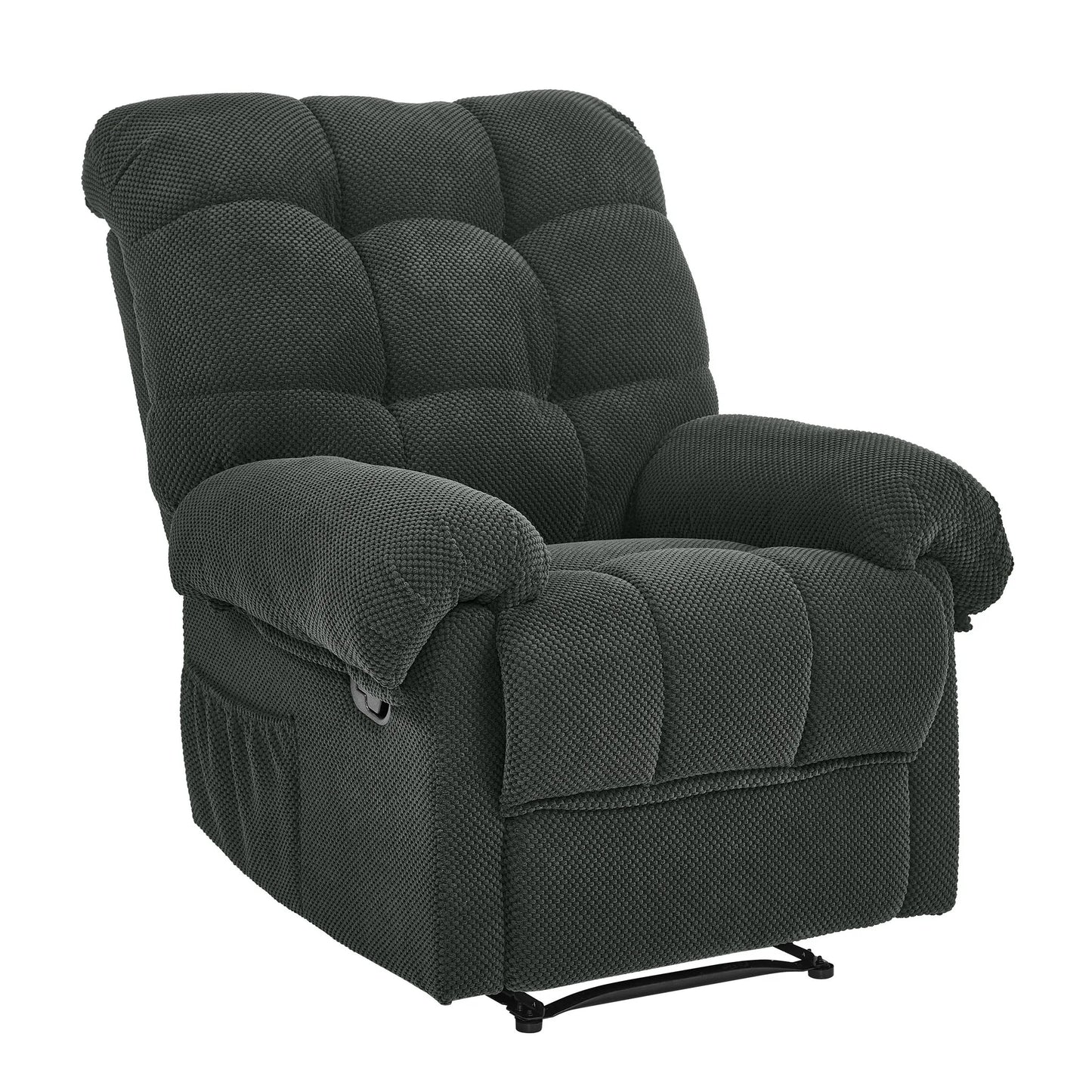 Manual Recliner, Living Room Seating, Reading Chair, Padded Footrest, Home Theater Seating, Ergonomic Lounge Chair, Soft Fabric Recliner detail view 25