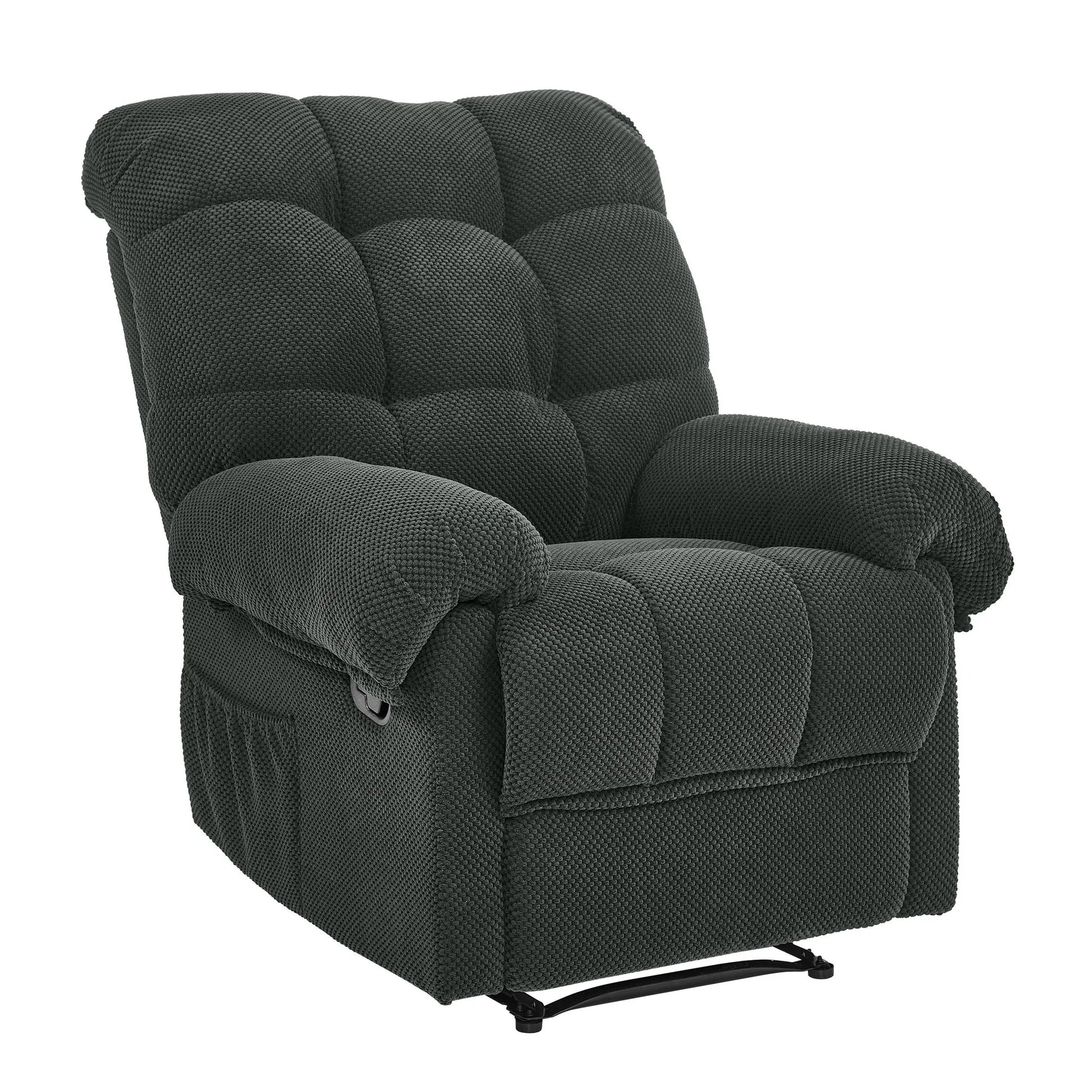 Manual Recliner, Living Room Seating, Reading Chair, Padded Footrest, Home Theater Seating, Ergonomic Lounge Chair, Soft Fabric Recliner detail view 25
