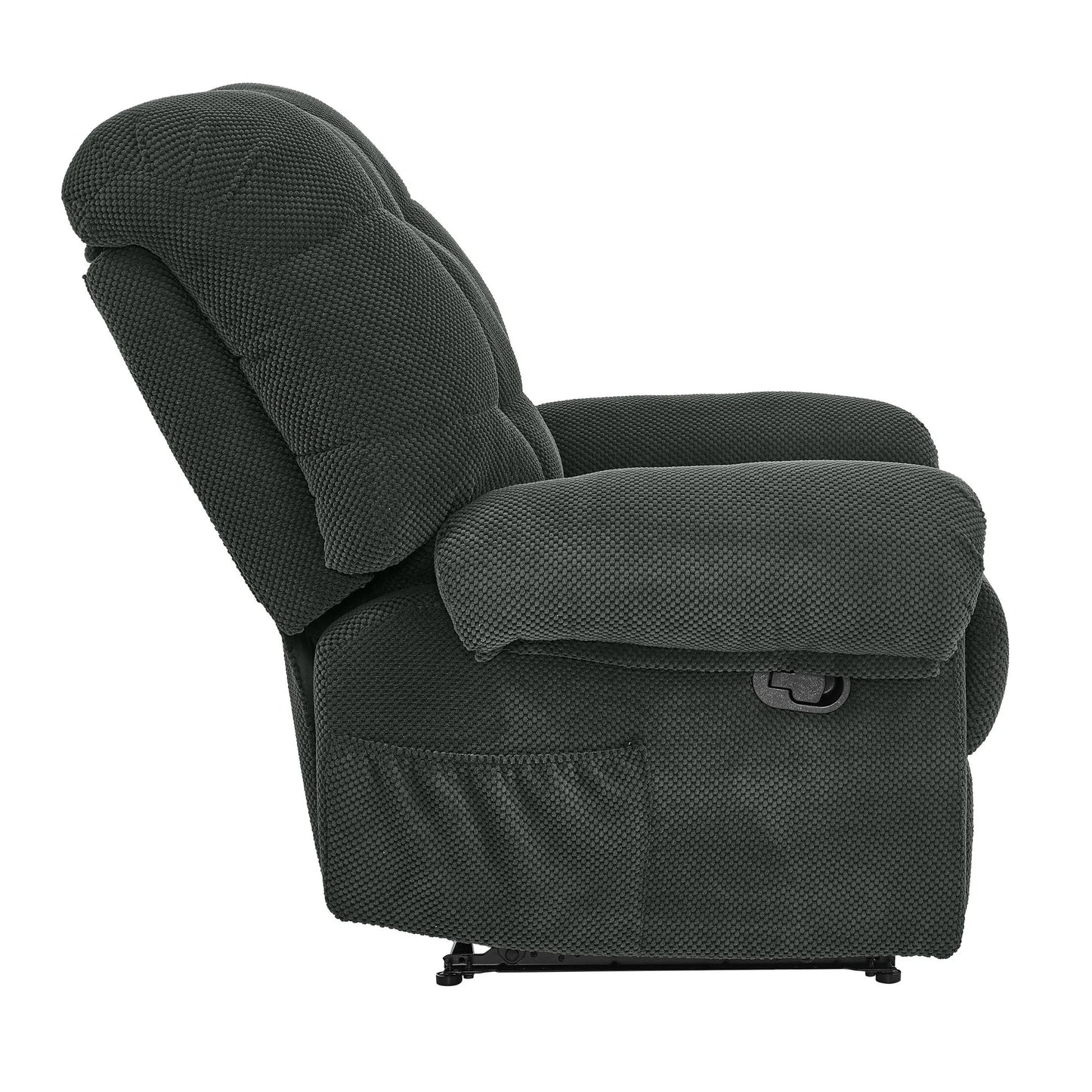 Manual Recliner, Living Room Seating, Reading Chair, Padded Footrest, Home Theater Seating, Ergonomic Lounge Chair, Soft Fabric Recliner detail view 27