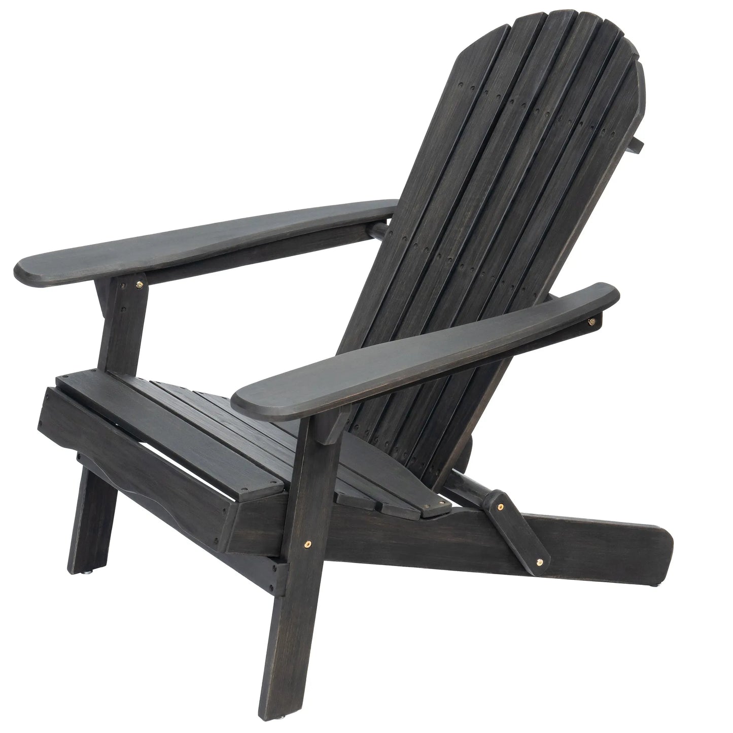 Acacia Wood Adirondack Chair – Dark Gray – view 7