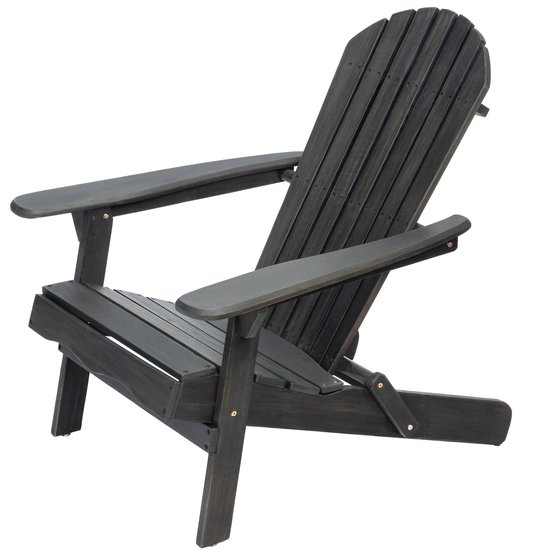 Acacia Wood Adirondack Chair – Dark Gray – view 7