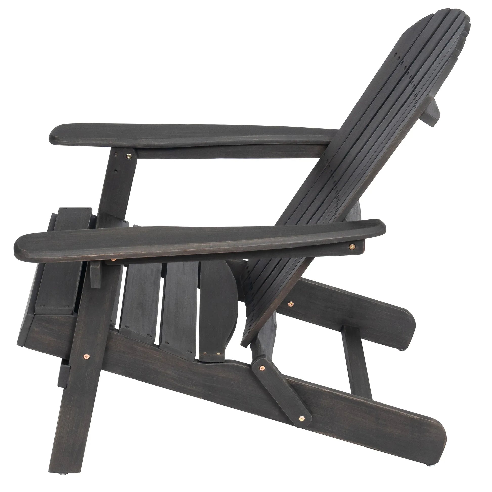 Acacia Wood Adirondack Chair – Dark Gray – view 8