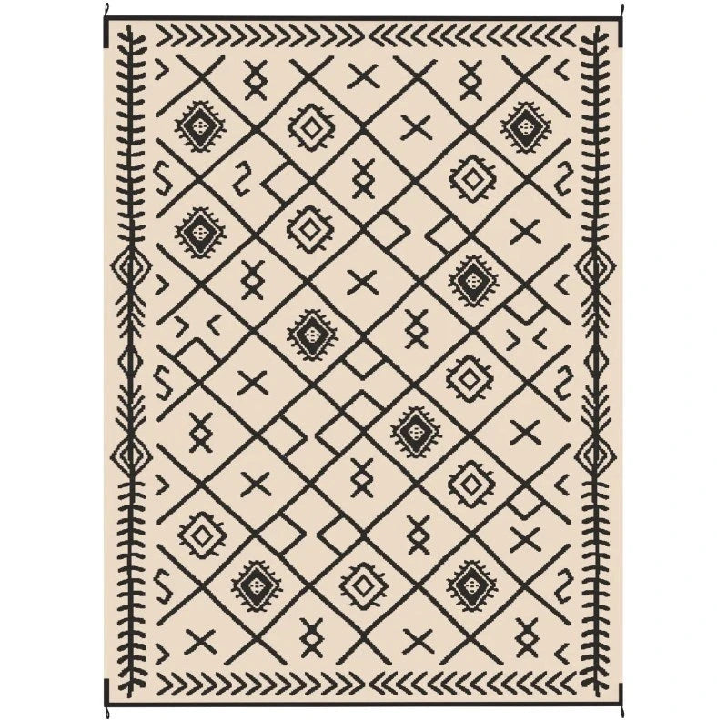 Easy to Carry Outdoor Rug,Patio Rug,Reversible Outdoor Rug, Waterproof Plastic Straw with Carry Bag