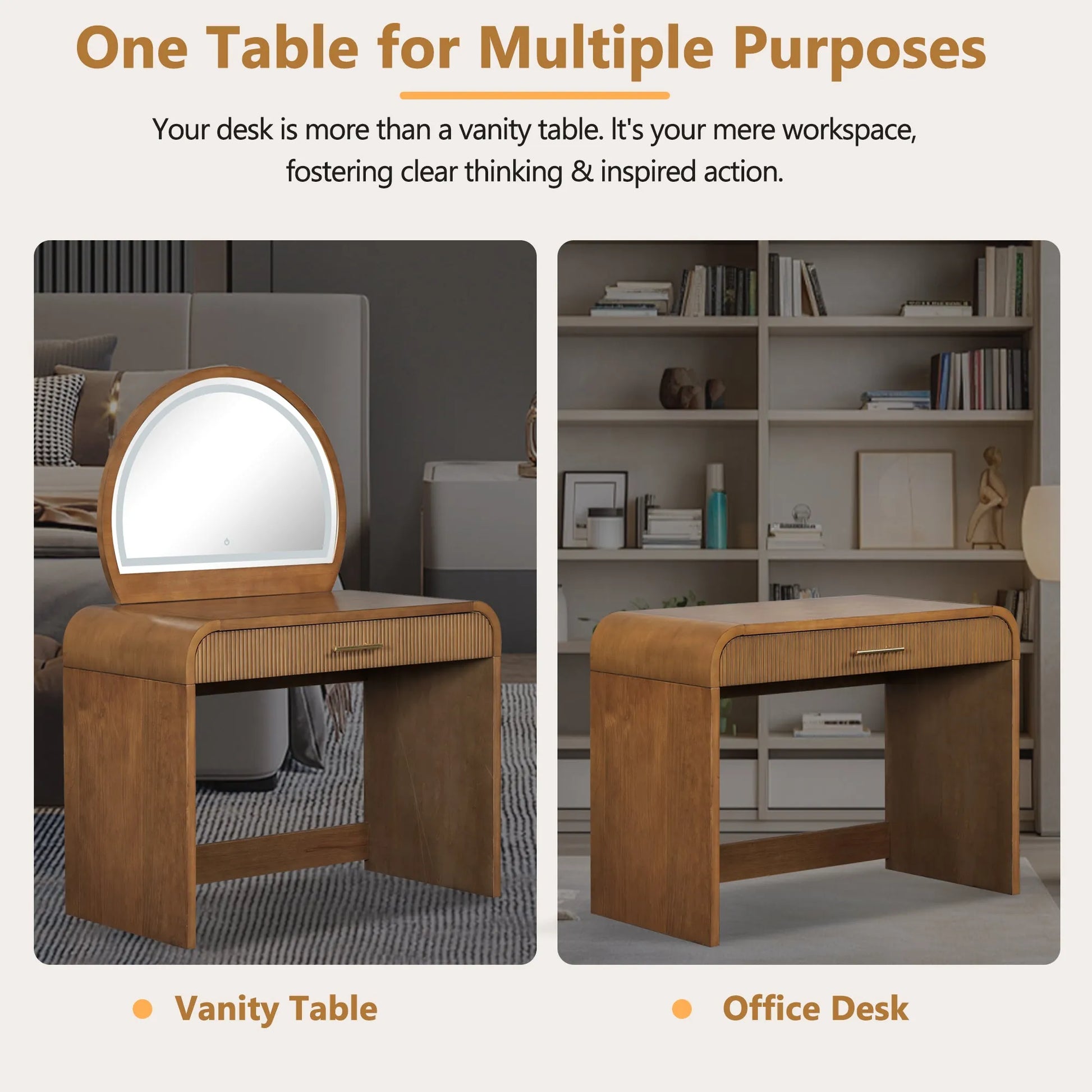 39-Inch Makeup Vanity with Touch-Screen Lighted Mirror – Espresso – view 7