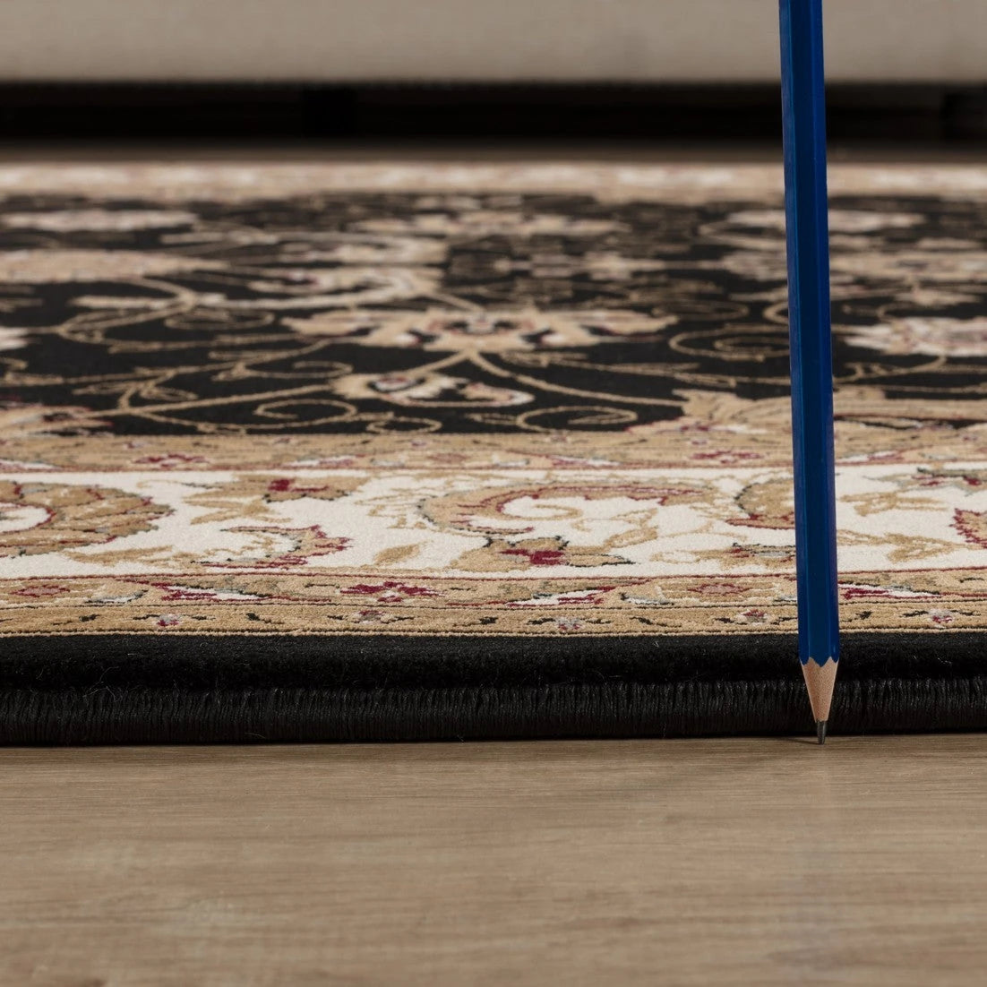 Manchester Herati Floral Area Rug - Black - 5'3" x 7'3" - product detail