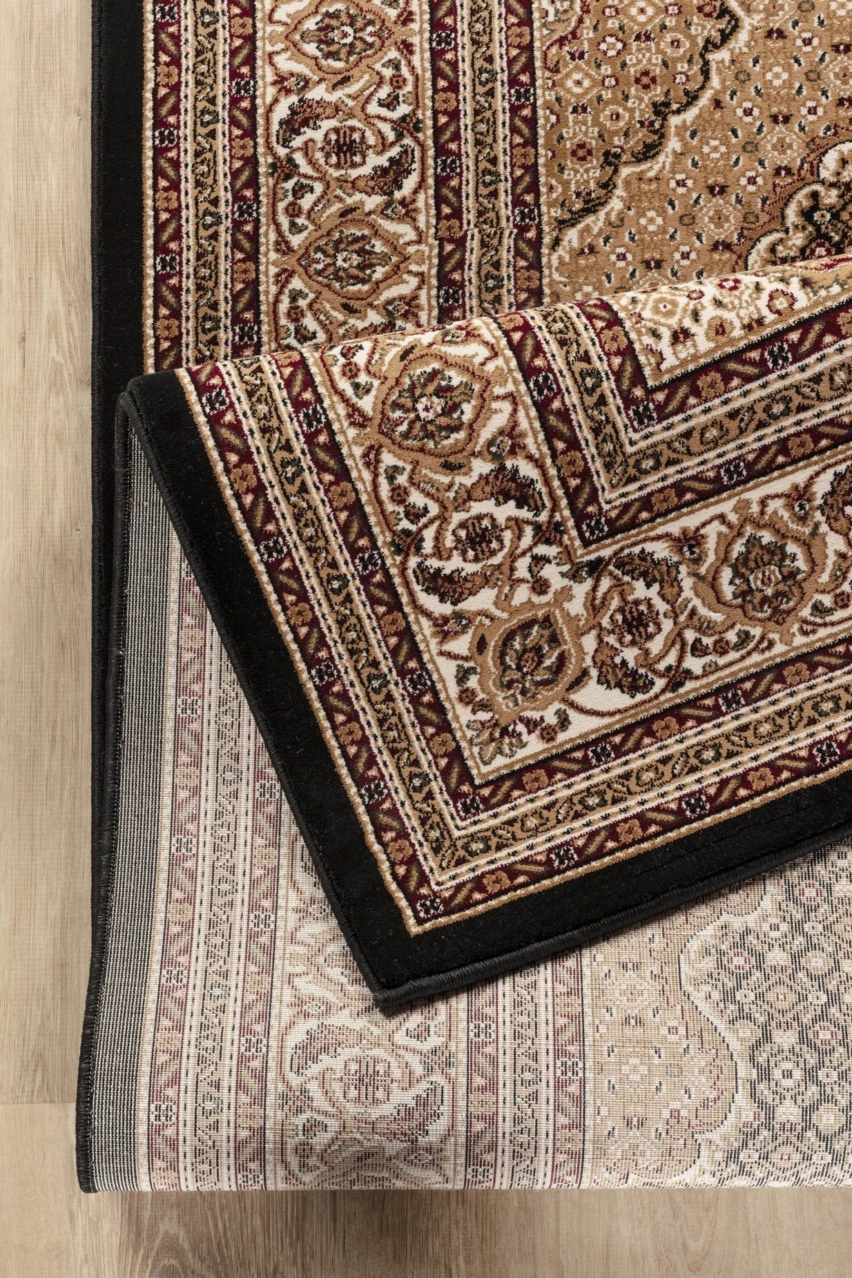 Manchester Diamond Medallion Area Rug - Black - 5'3" x 7'3" - product detail