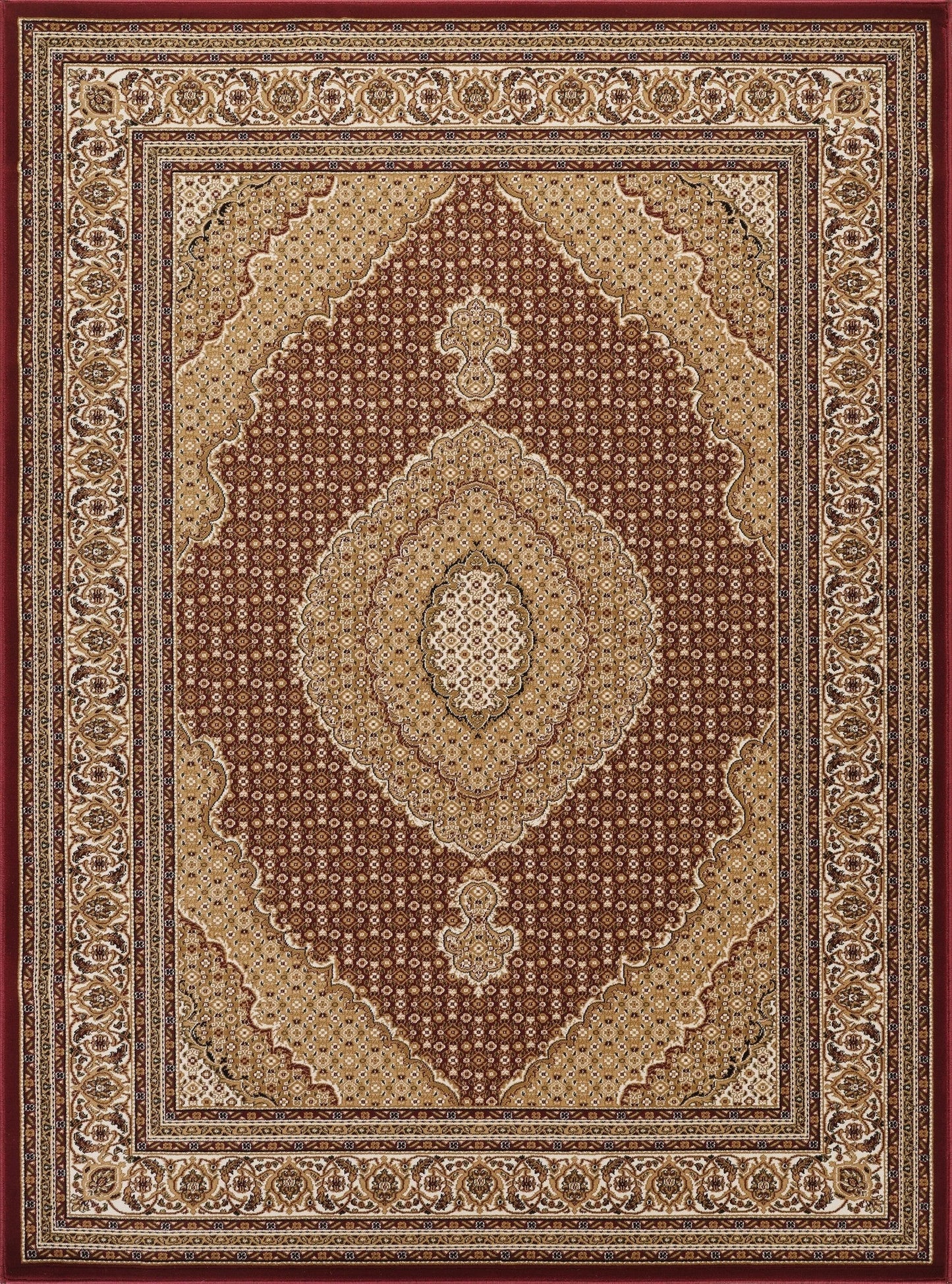 Manchester Diamond Medallion Area Rug - Red - 5'3" x 7'3" - product detail