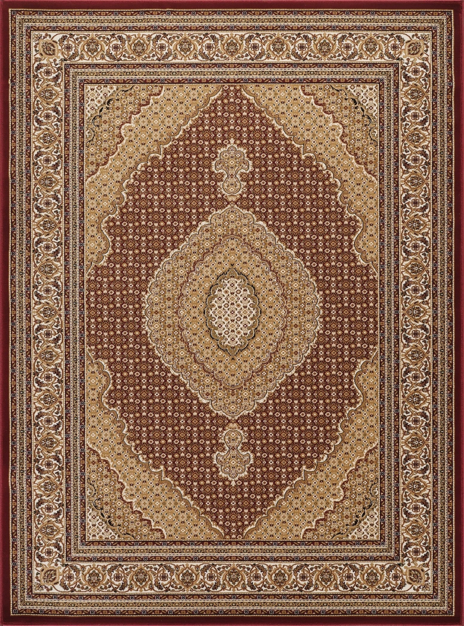 Manchester Diamond Medallion Area Rug - Red - 5'3" x 7'3" - product detail