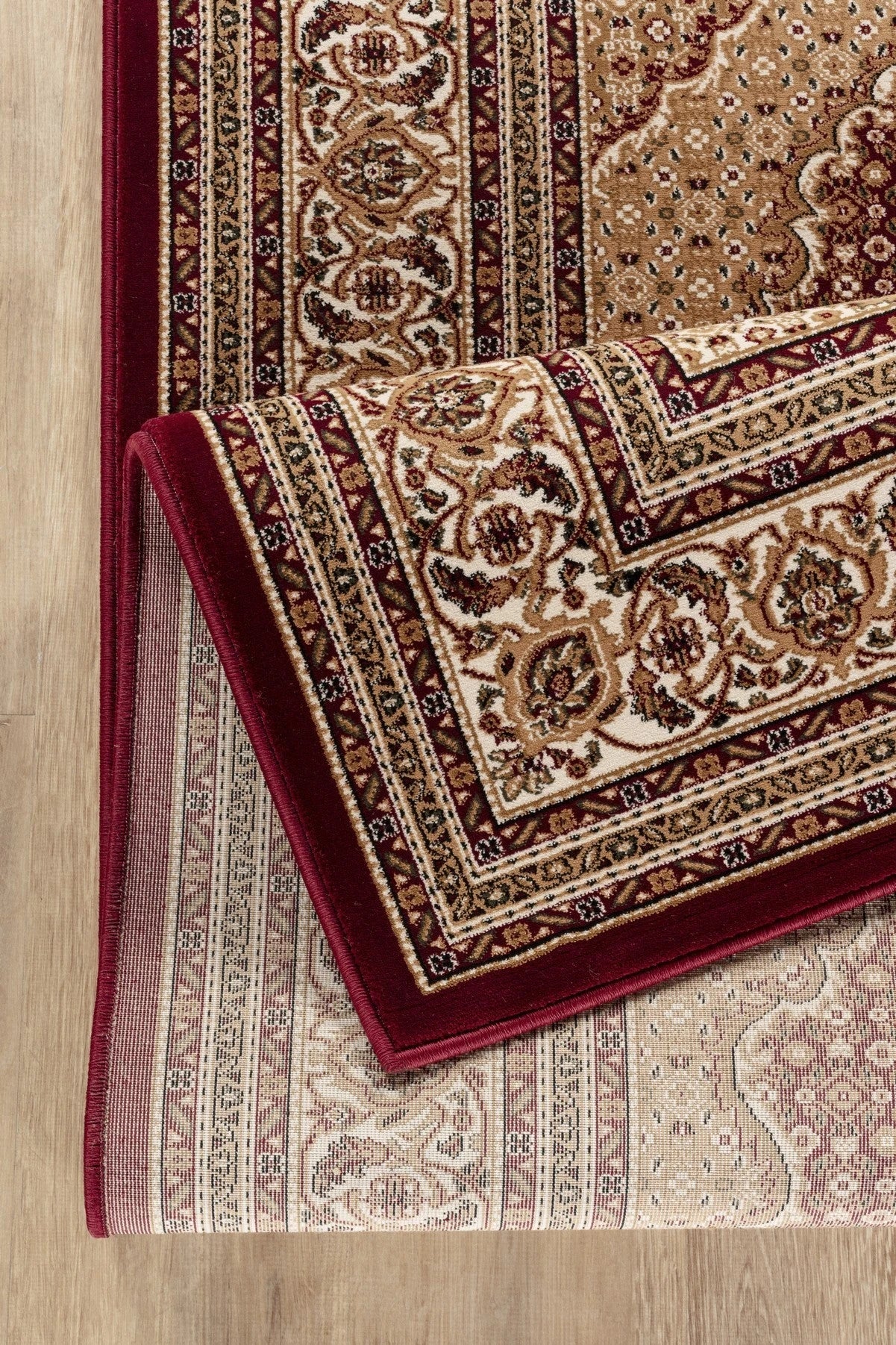 Manchester Diamond Medallion Area Rug - Red - 5'3" x 7'3" - product detail
