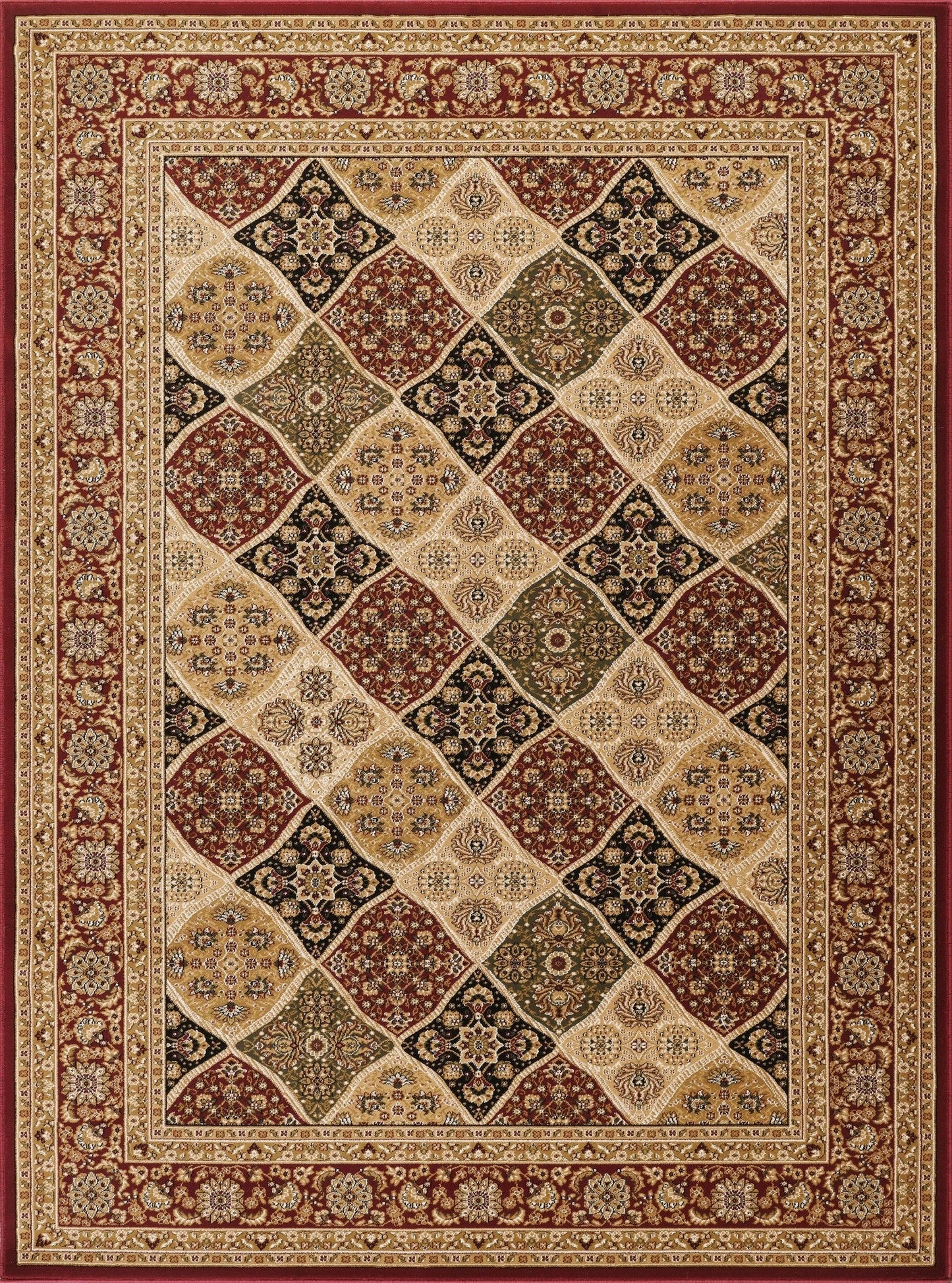 Manchester Lattice Medallion Area Rug - Red - 5'3" x 7'3" - product detail