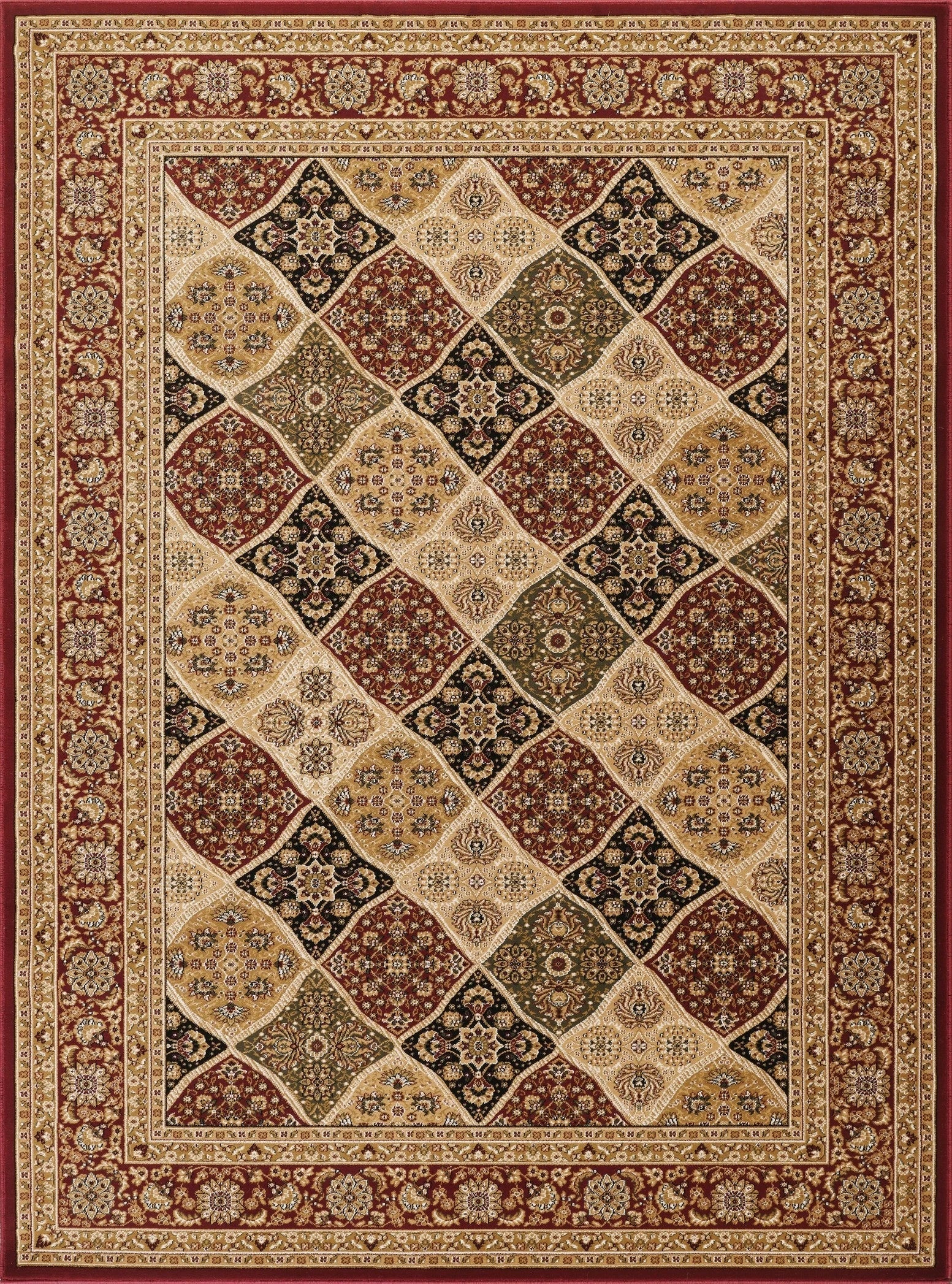 Manchester Lattice Medallion Area Rug - Red - 5'3" x 7'3" - product detail