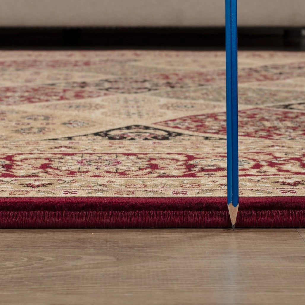 Manchester Lattice Medallion Area Rug - Red - 5'3" x 7'3" - product detail