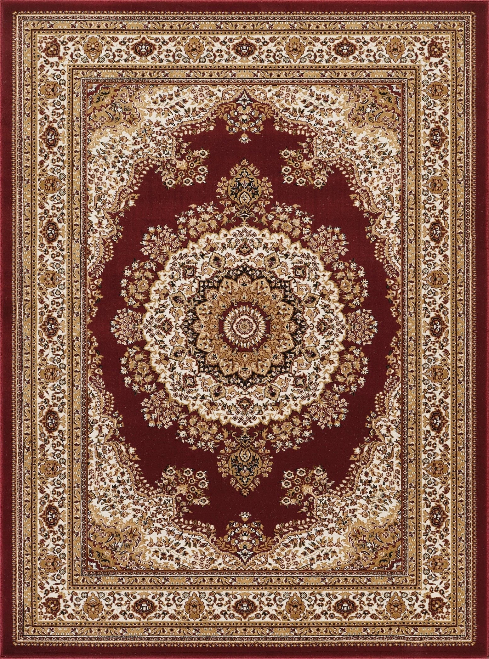 Manchester Center Medallion Area Rug - Red - 5'3" x 7'3" - product detail