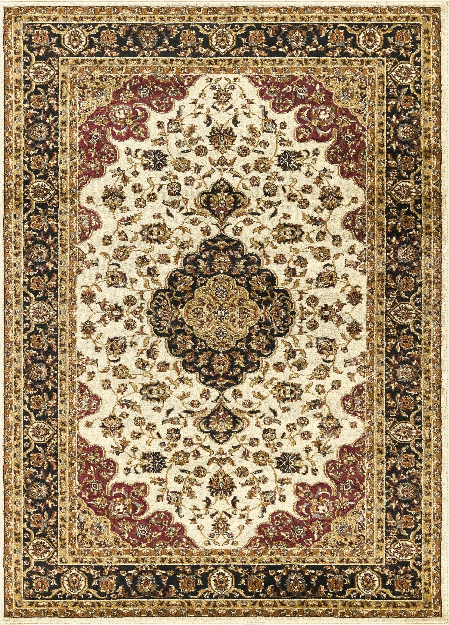 Classic Ornate Center Medallion Area Rug - Cream - 7'10" x 10'3" - product detail