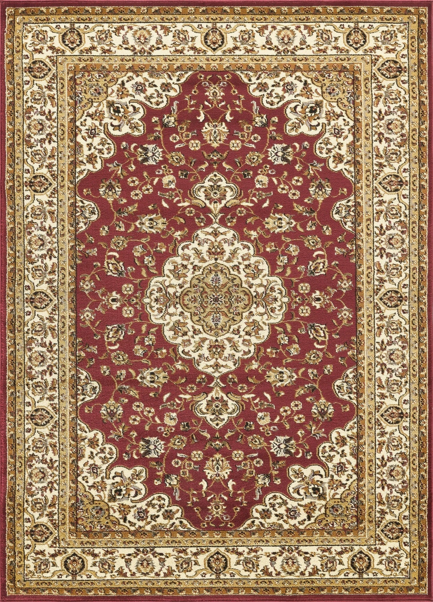 Classic Floral Medallion Area Rug - Red - 2'7" x 7'3" - product detail