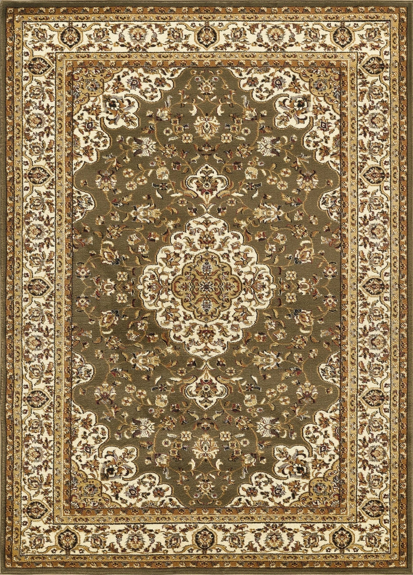 Classic Floral Medallion Area Rug - Green - 5'3" x 7'3" - product detail