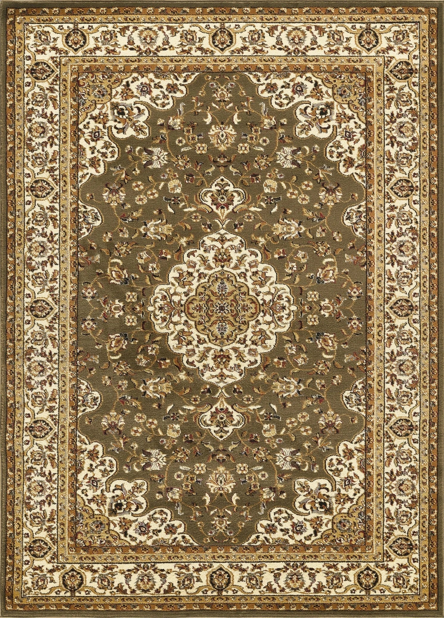 Classic Floral Medallion Area Rug - Green - 5'3" x 7'3" - product detail