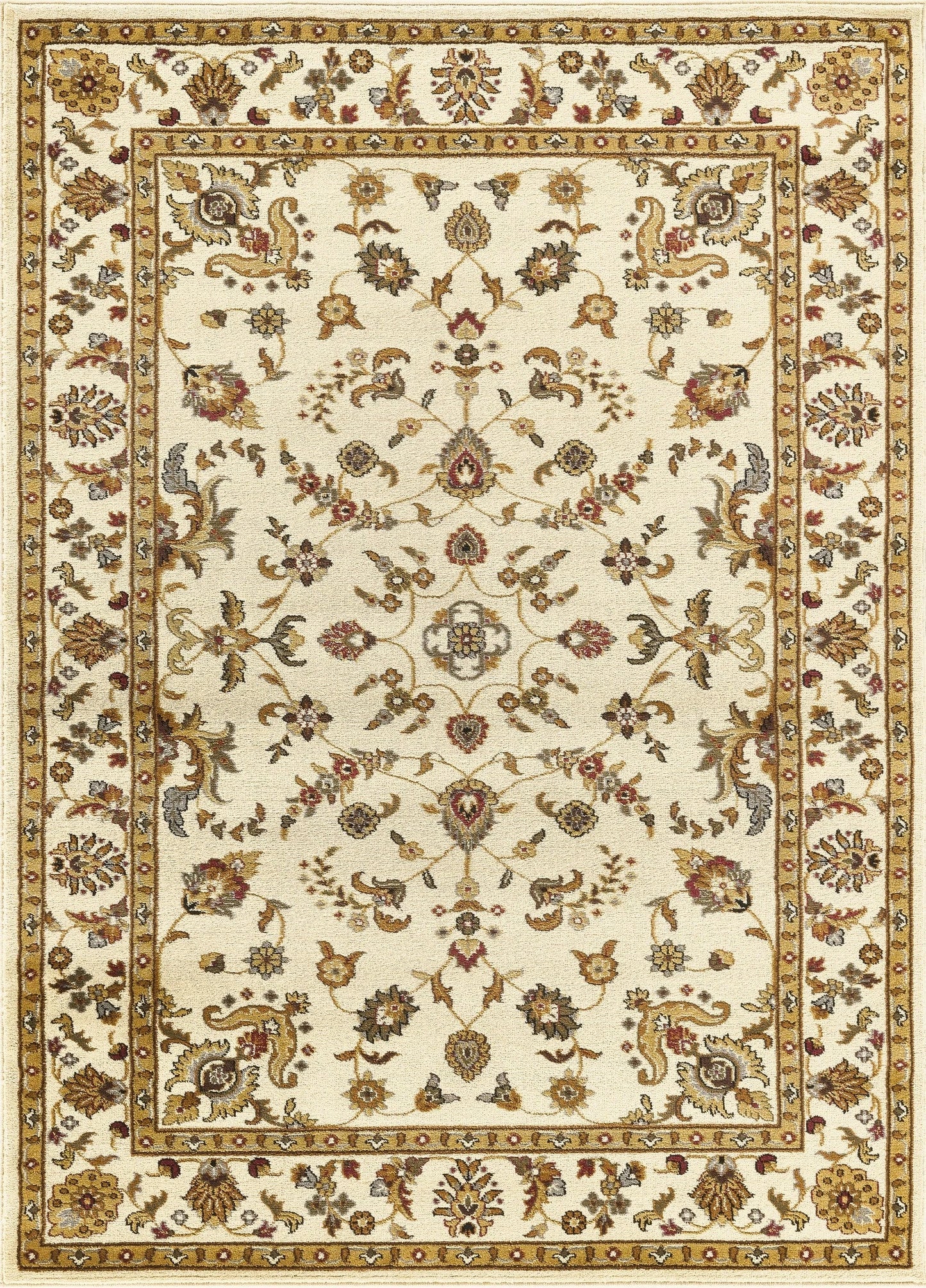 Classic Botanical Border Area Rug - Cream - 2'7" x 7'3" - product detail