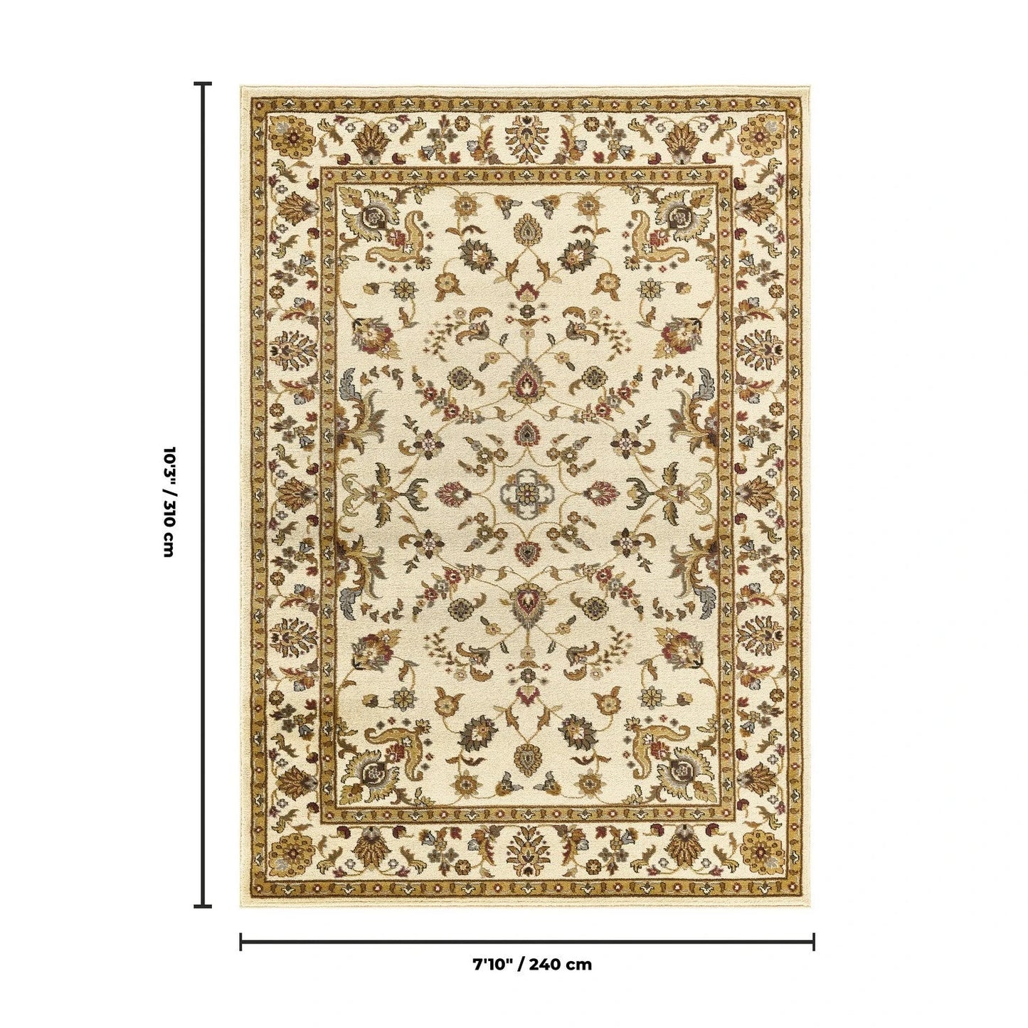 Classic Botanical Border Area Rug - Cream - 7'10" x 10'3" - product detail