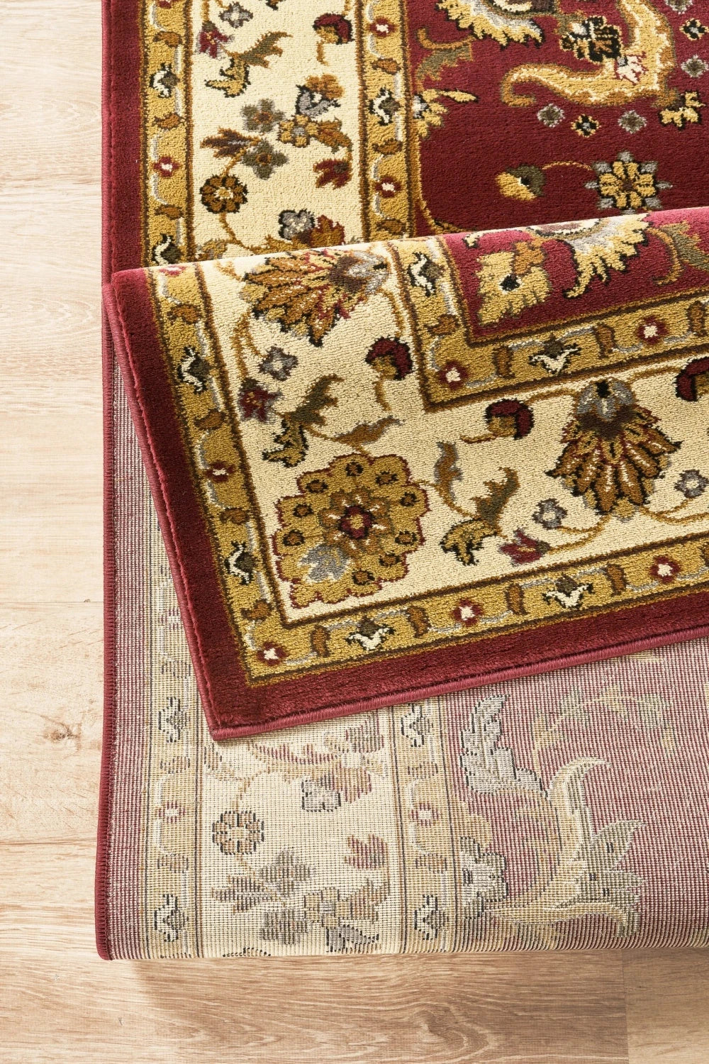 Classic Botanical Border Area Rug - Red - 5'3" x 7'3" - product detail