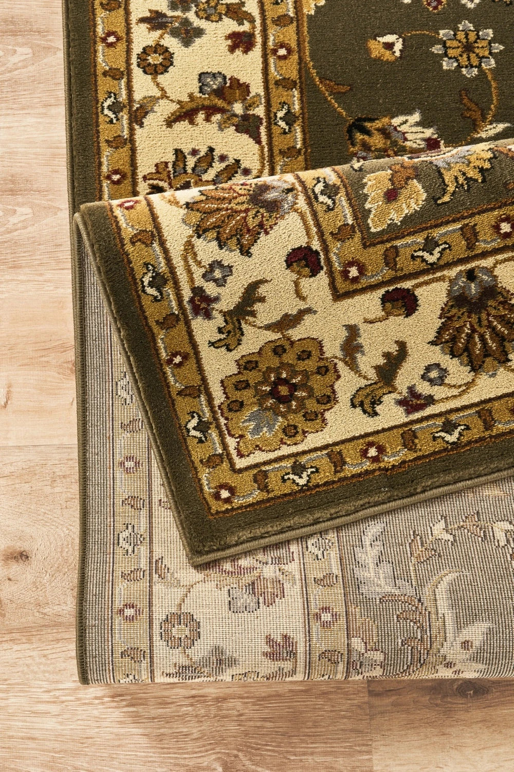 Classic Botanical Border Area Rug - Green - 5'3" x 7'3" - product detail