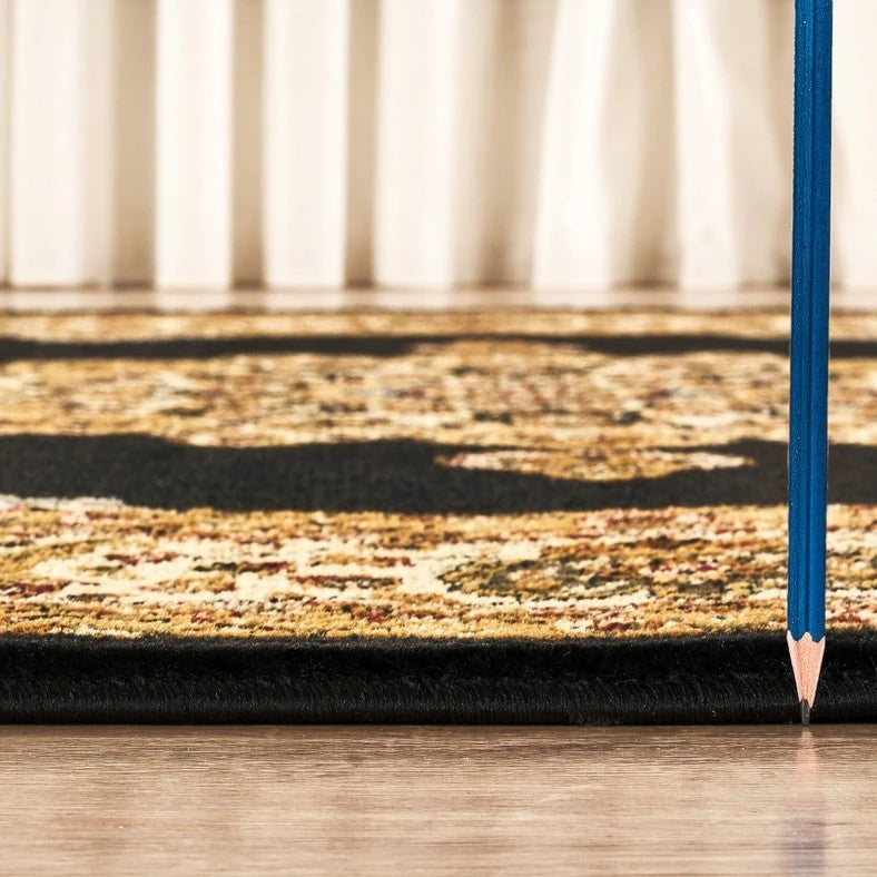 Classic Grand Medallion Area Rug - Black - 5'3" x 7'3" - product detail