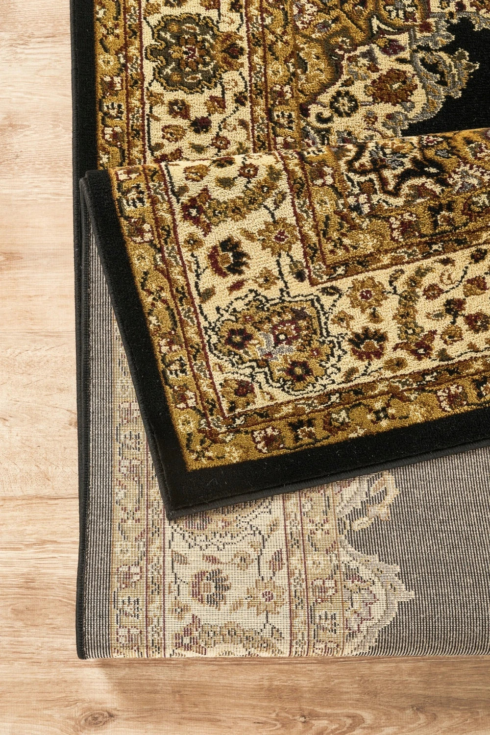 Classic Grand Medallion Area Rug - Black - 5'3" x 7'3" - product detail