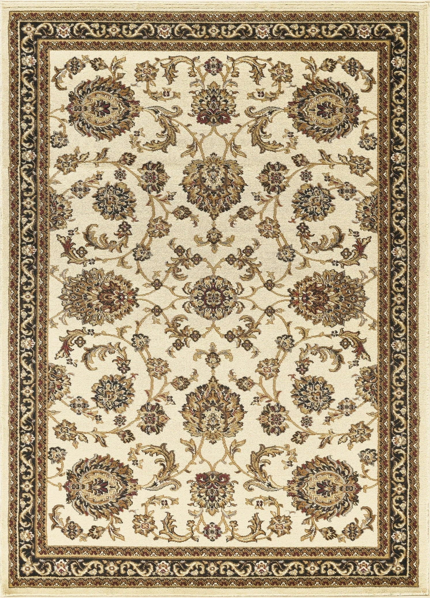 Classic Ivory Botanical Area Rug - Cream - 2' x 3' - product detail