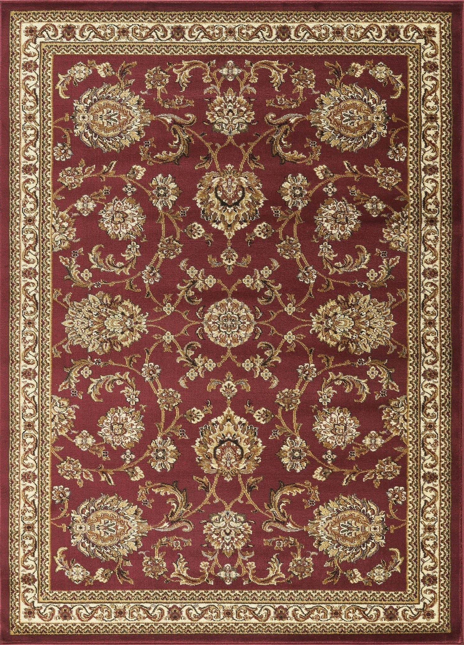 Classic Trellis Floral Area Rug - Red - 2' x 3' - product detail