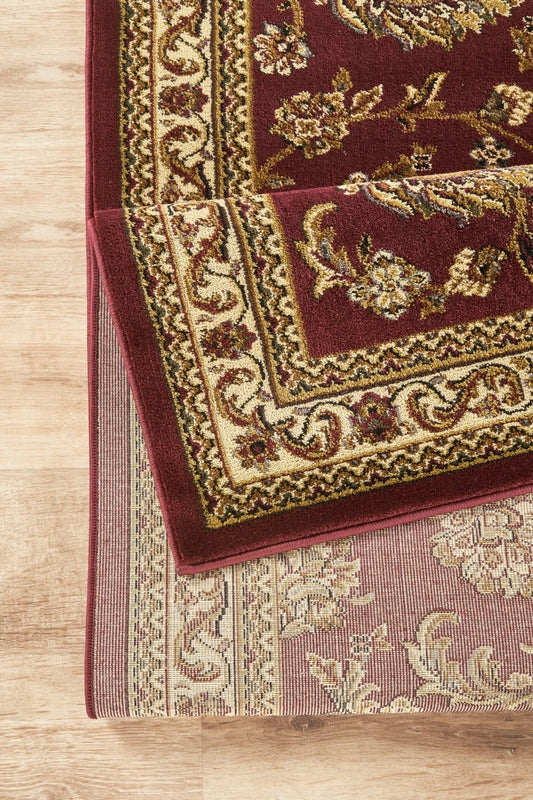 Classic Trellis Floral Area Rug - Red - 5'3" x 7'3" - product detail