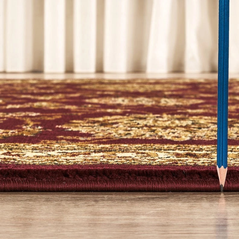 Classic Trellis Floral Area Rug - Red - 5'3" x 7'3" - product detail