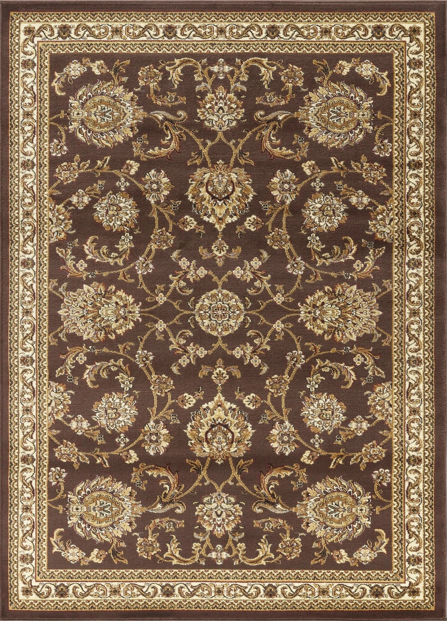 Classic Trellis Floral Area Rug - Brown - 5'3" x 7'3" - product detail