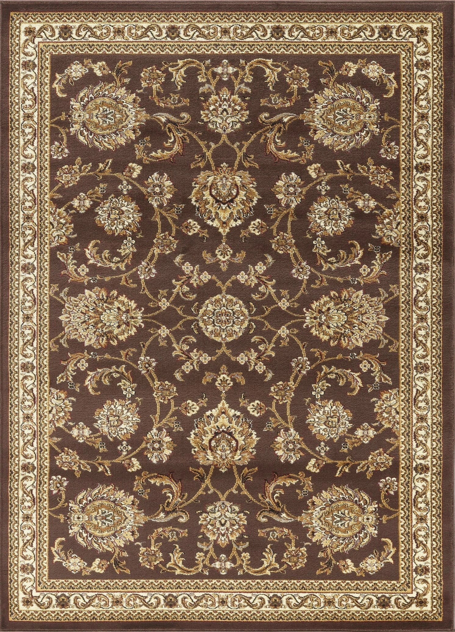 Classic Trellis Floral Area Rug - Brown - 5'3" x 7'3" - product detail