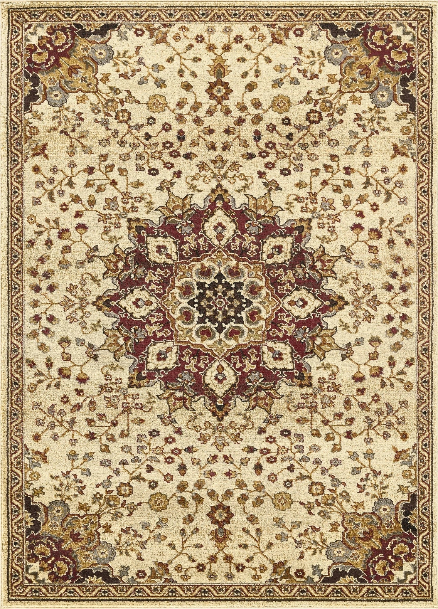 Classic Star Medallion Area Rug - Cream - 2' x 3' - product detail