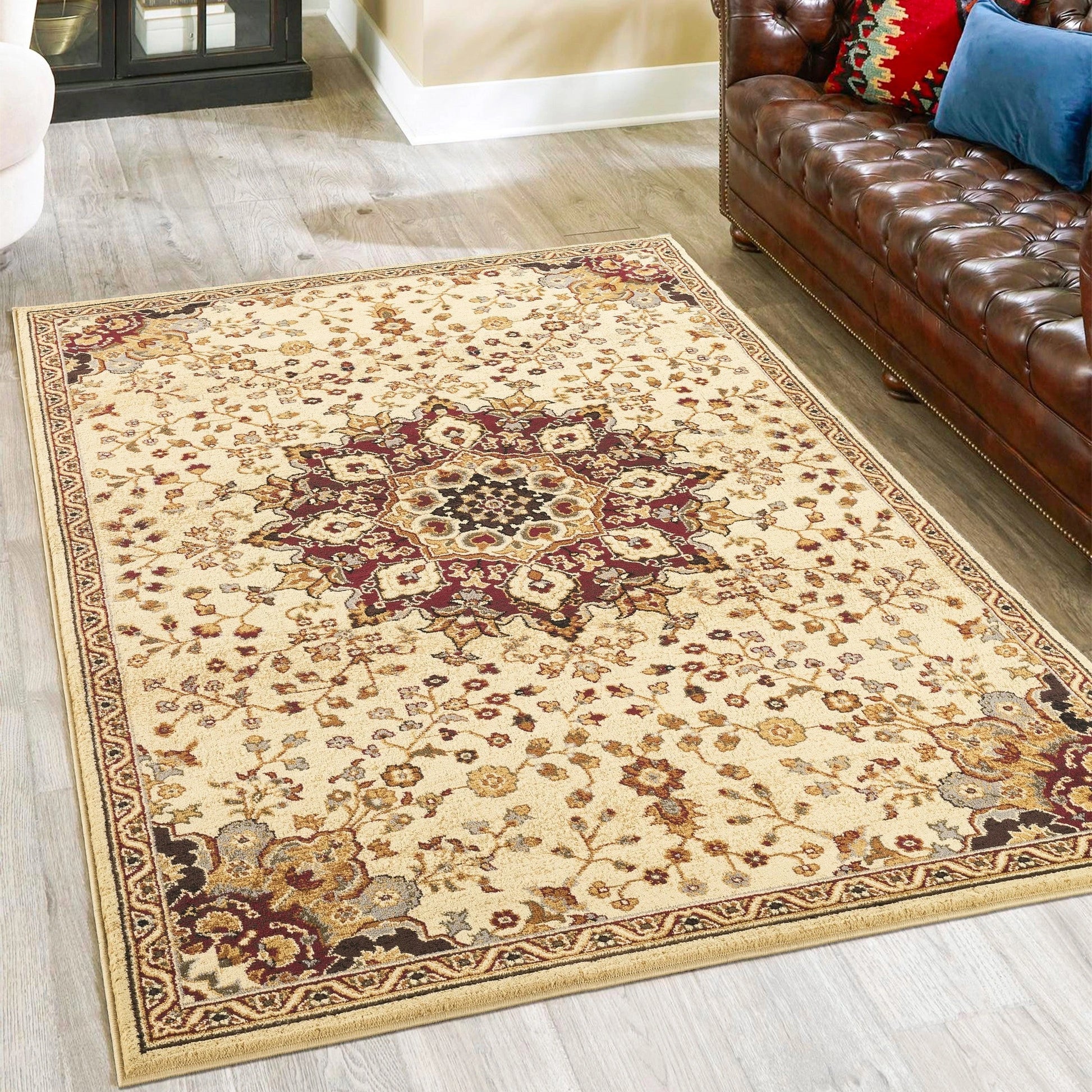 Classic Star Medallion Area Rug - Cream - 5'3" x 7'3" - room scene