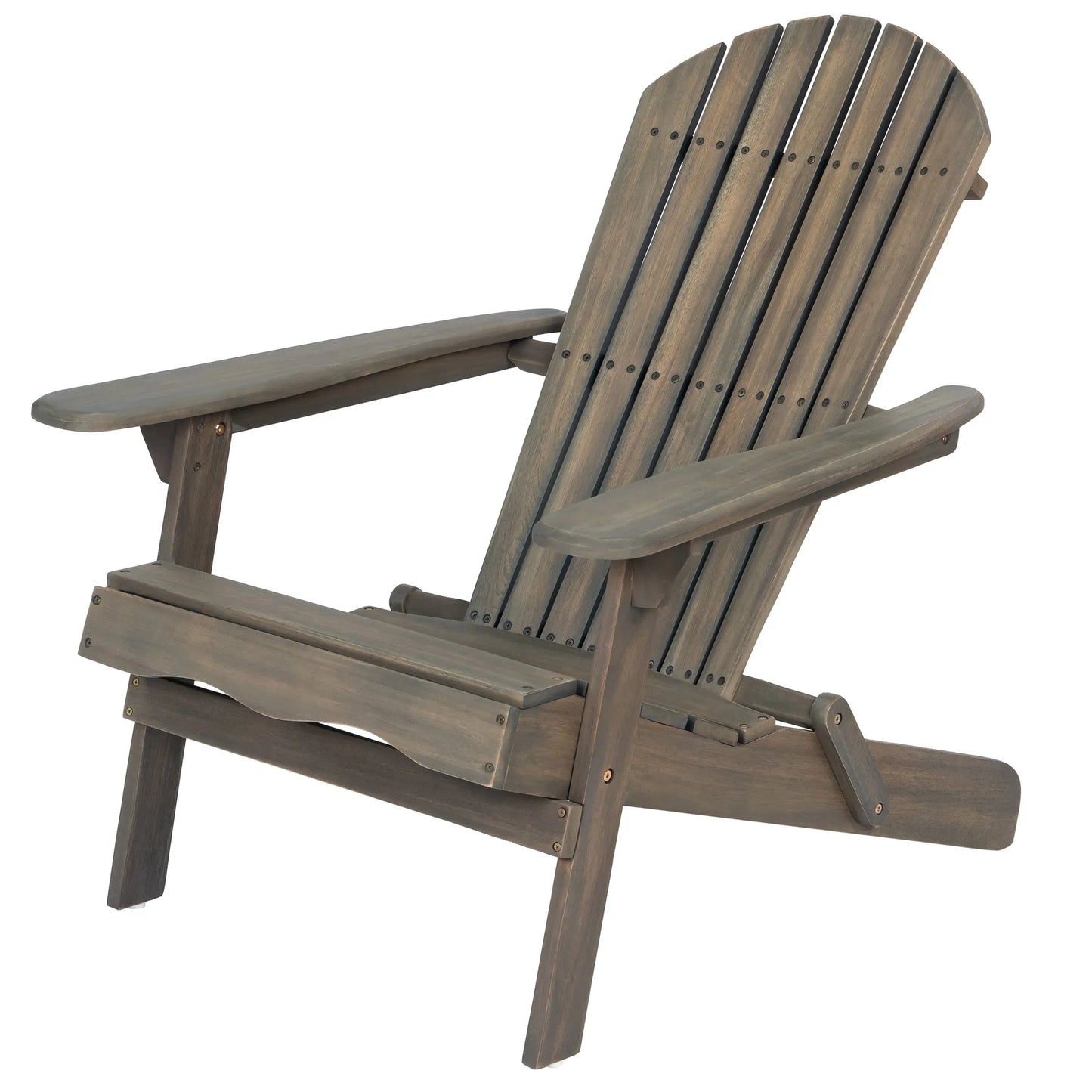 Acacia Wood Adirondack Chair – Gray – view 6