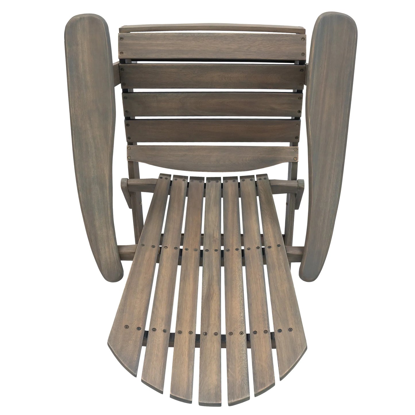 Acacia Wood Adirondack Chair – Gray – view 9