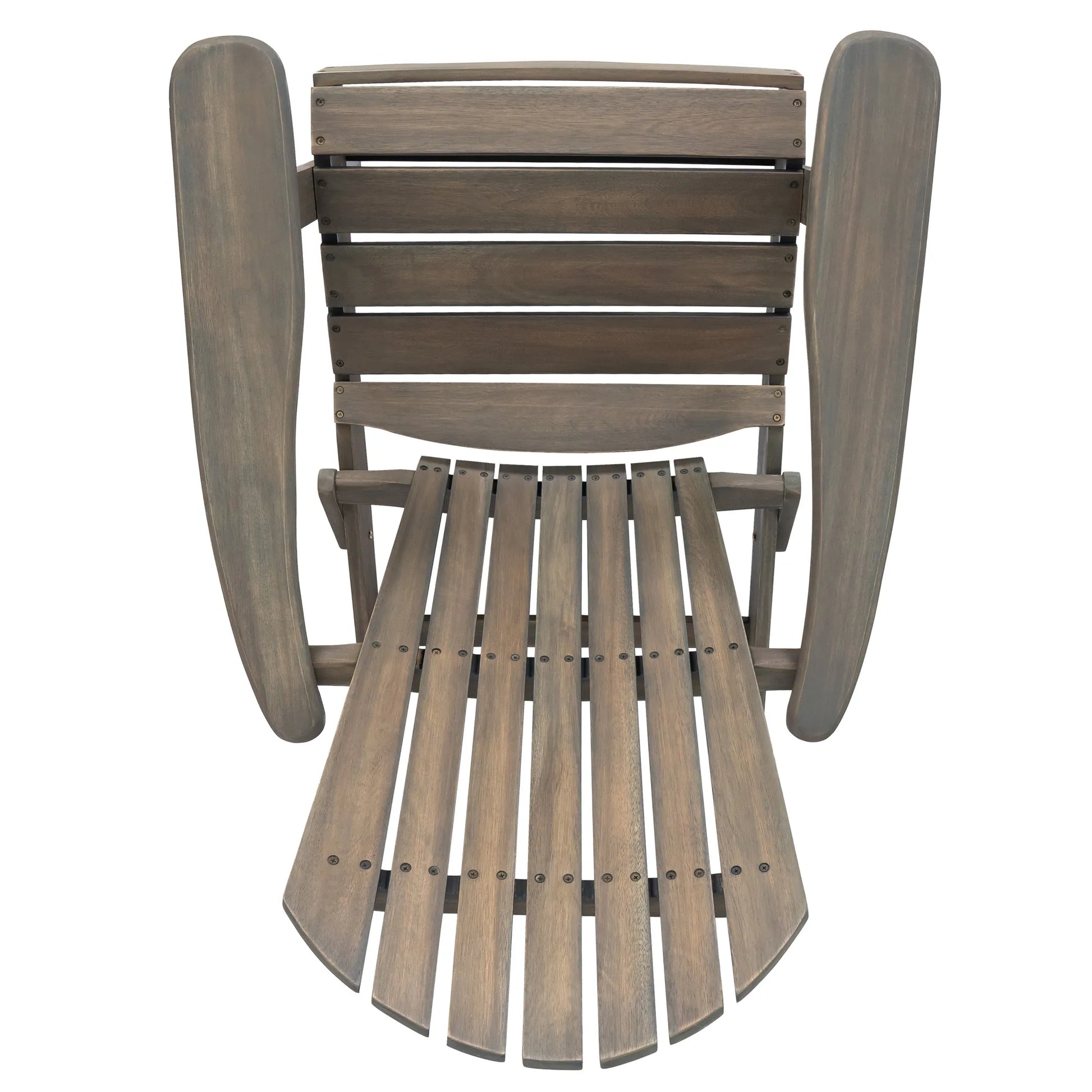 Acacia Wood Adirondack Chair – Gray – view 9