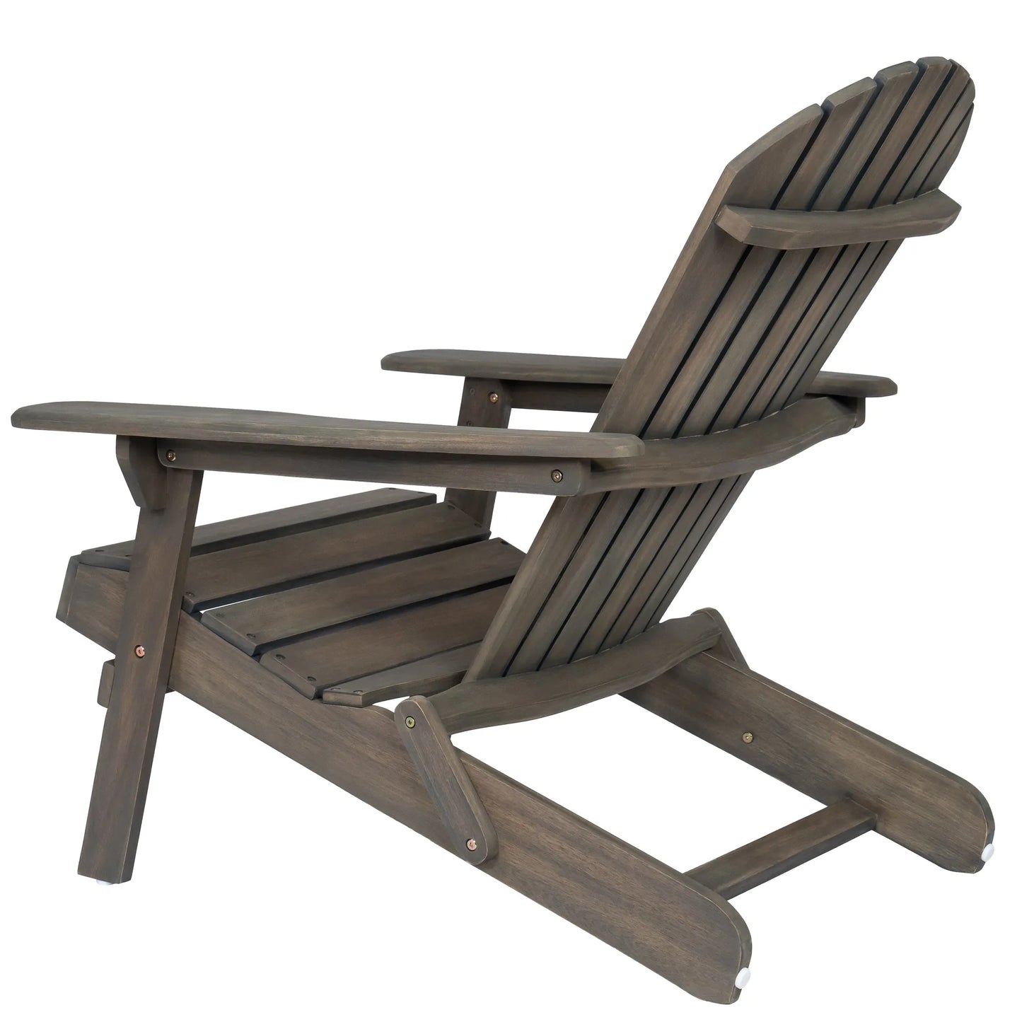 Acacia Wood Adirondack Chair – Gray – view 10