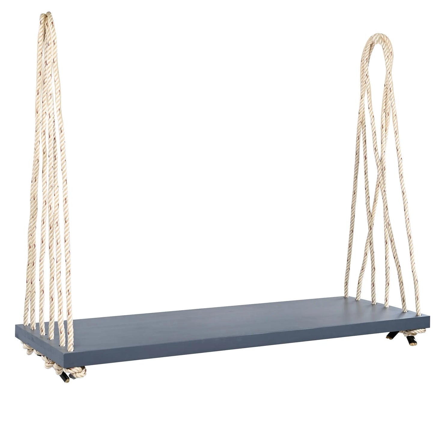 Acacia Wood Porch Swing Bench with Cushions – Gray – view 12