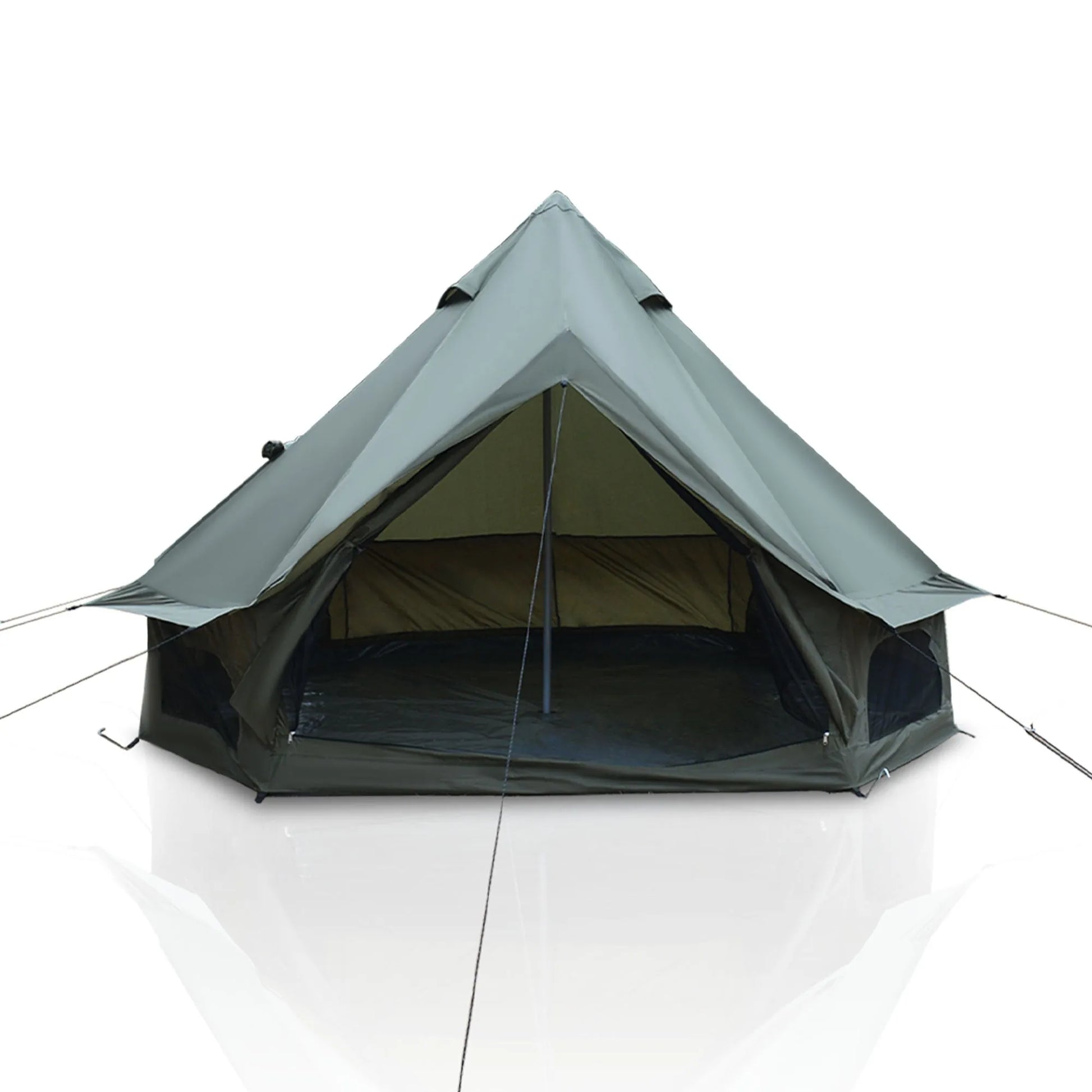 9.8-Foot Four-Season Bell Tent with Stove Jack – Green – view 2