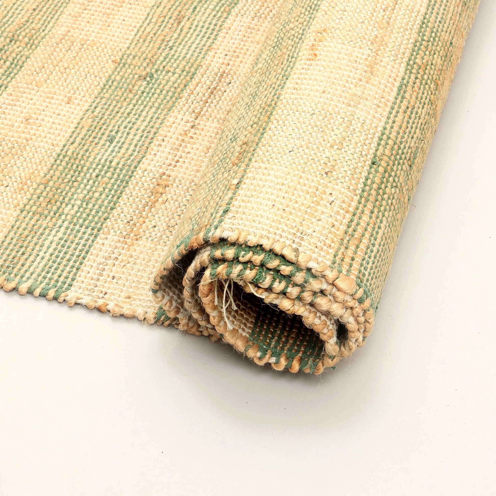 Handwoven Plaid Jute Area Rug