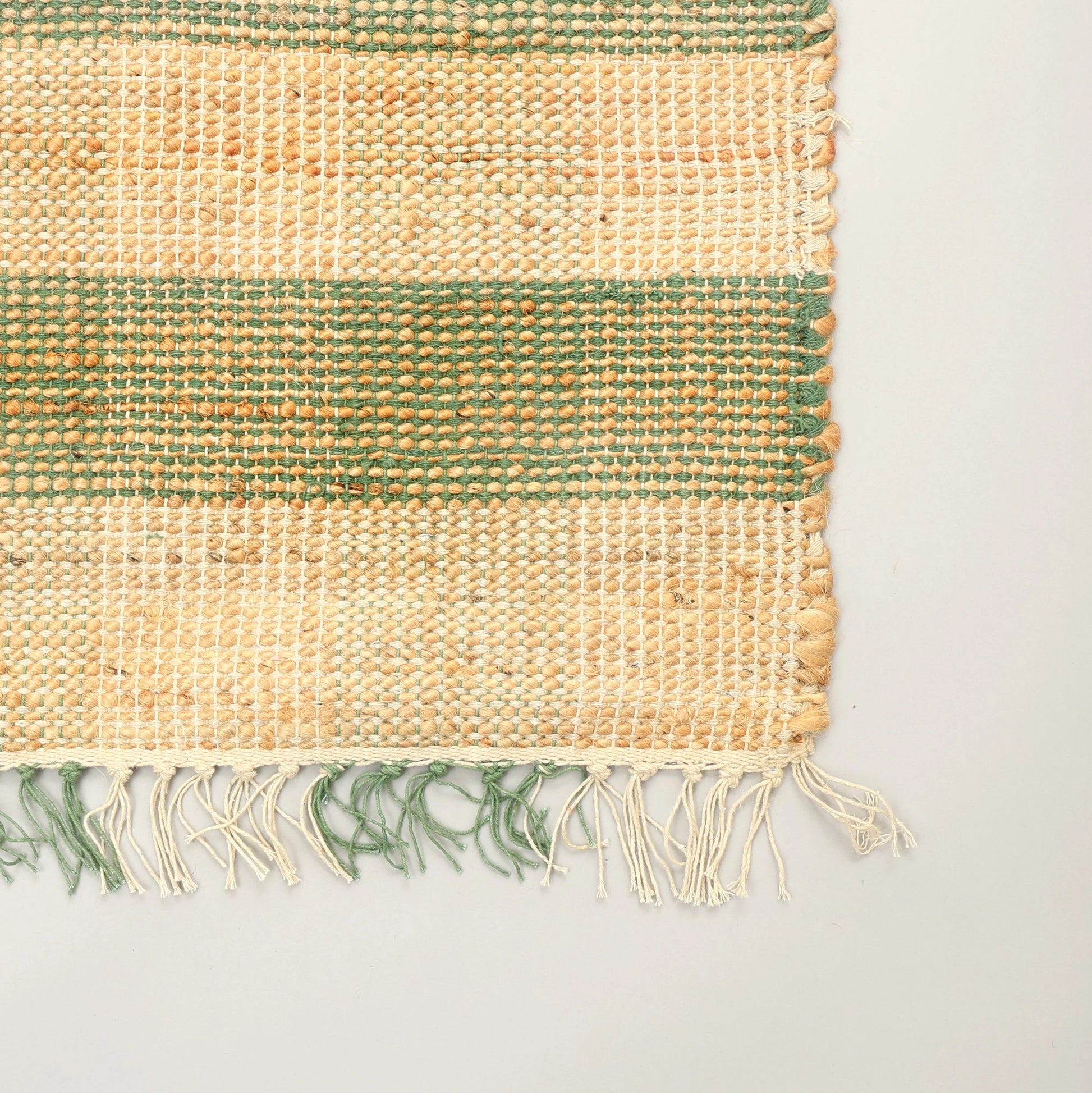 Handwoven Plaid Jute Area Rug
