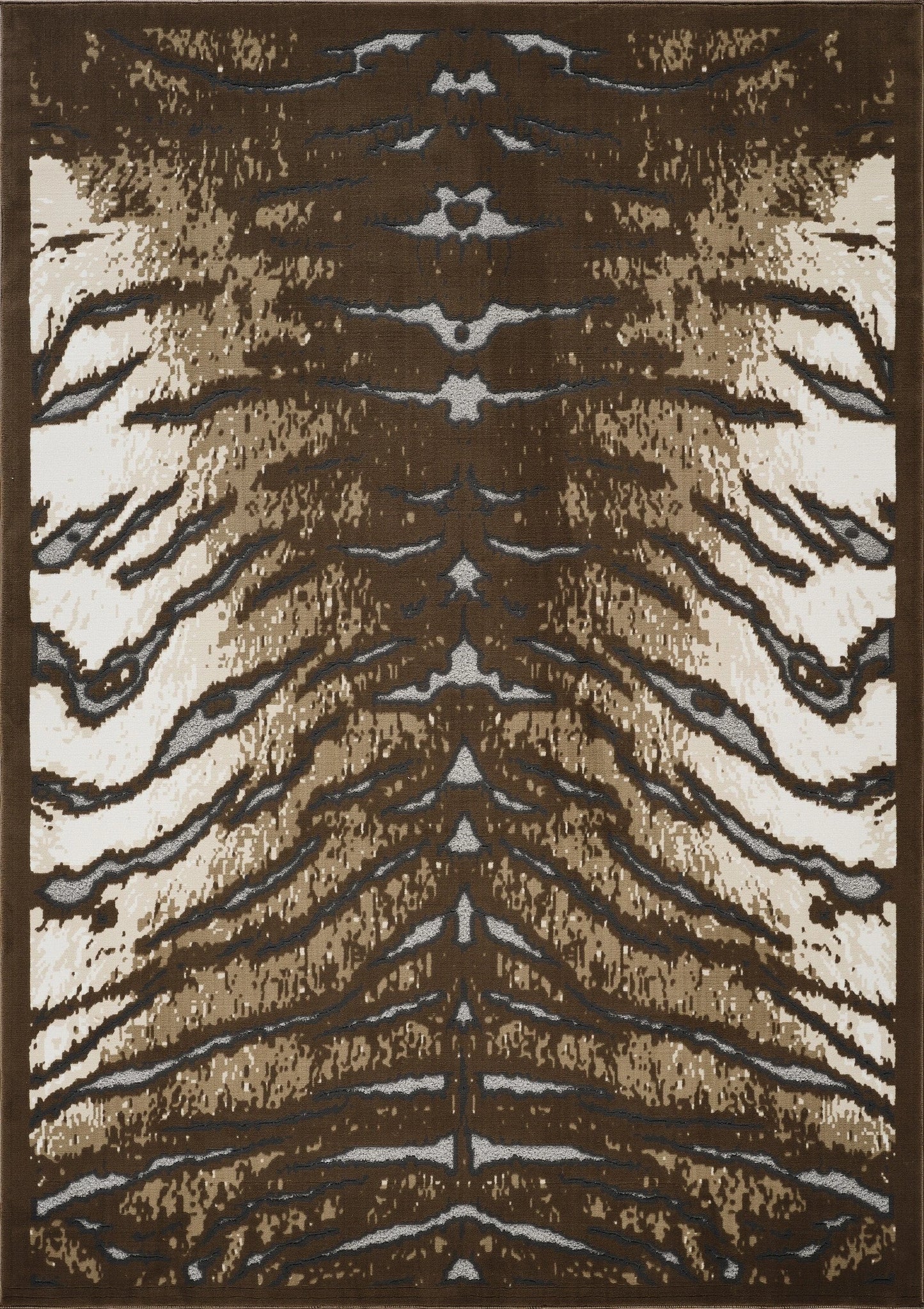 Hide Brown+Ivory Area Rug — CHD1001