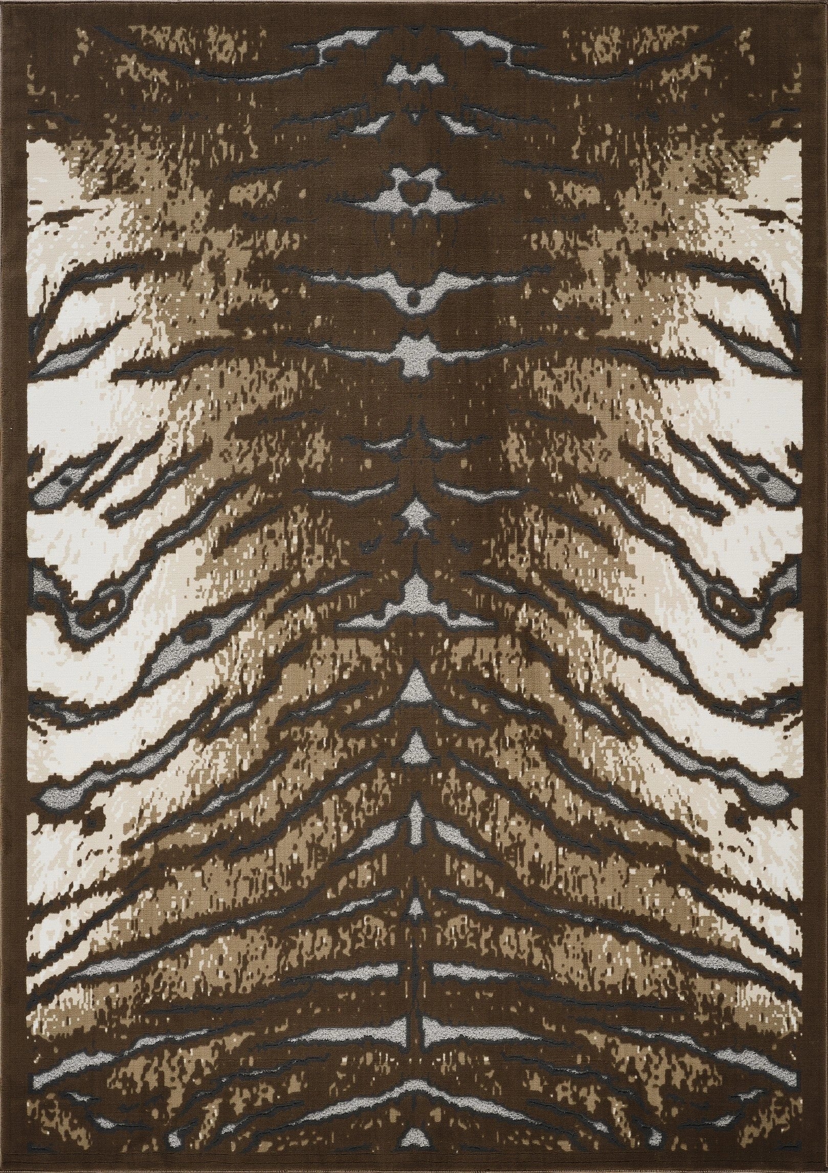 Hide Brown+Ivory Area Rug — CHD1001