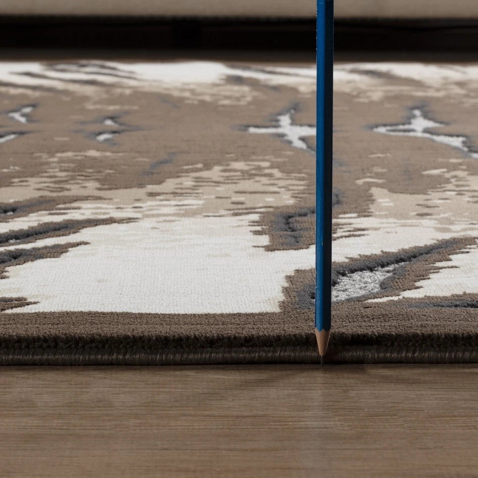 Hide Brown+Ivory Area Rug — CHD1001