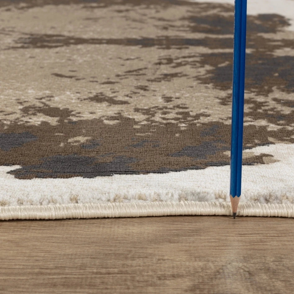 Hide Brown+Ivory Area Rug — CHD1004